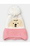 Cute Dog-Shaped Winter Beanie with Fur-Lined Design, Pom-Poms, and Ear Flaps for Girls/Boys (Ages 1–3) - 2