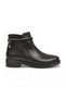 Black Leather Women's Zip-Up Boots with Stone Embellishments—Stylish, Lightweight, and Comfortable 325165 - 2