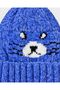 Unisex Baby, Ear-Covering, Fur-Lined, Pom-Pom, Cute Animal-Printed Winter Knit Beanie - 2