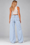 Back Belt Buckle Wide Leg Baggy - 3
