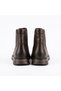 Men's Coffee-Colored Laceless Casual Chelsea Boots with Elastic Sides and No Laces, Genuine Leather - 6