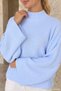 WOMEN'S BATWING SLEEVE MOCK NECK KNIT BLOUSE