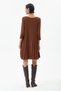 Terracotta Color Italian-Style Necklace-Adorned Knit Dress, Sizes 38–44 - 5