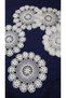 5 round lace pieces, each 22 centimeters in diameter, crocheted from Cotton thread - 3