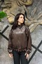 Soft Faux Leather Bomber Jacket with Lace Hem SUN647 - 4
