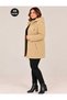 Women's Taupe Color Melton Coat Plus-Size - 2