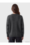 Lcw modest anthracite crew neck star patterned women's knitwear tunic - 4