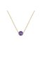18Kt Gold Birthstone Necklace with Swarovski Stone N1YK77_february