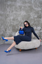 Corded Fabric Fisherman-Style Knit Dress - 4