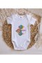 BK Kids Tizes White Baby Bodysuit with Girl's Design - 1, 0-3 Months - 2