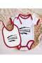 BK Kids "Afkurma" Design Red Baby Bodysuit and Bib Gift Set-1 - 2