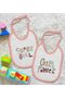BK Kids Girl's Designer 2-Pack Pink Baby Bib - 1 - 2