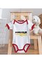 BK Kids Donayrum-Designed Red Baby Bodysuit and Bib Gift Set-1, 9–12 Months - 4