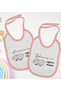 BK Kids "Grandma and Grandpa" Design 2-Pack Pink Baby Bib - 1 en127066