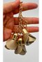 12 cm Rose Keychain, Rose Bag Charm, Gold Color - 2