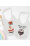 BK Kids "The Owner of the Place" Designer 2-Pack White Baby Bibs - 1 en126908