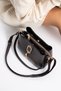 VX-1438 Gold Detailed 3-Compartment Shoulder Bag and Crossbody Bag BROWN - 8