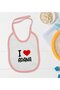 BK Kids "I Love Adana" Pink Baby Bib - Model 1