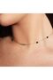 18Kt Gold Feather Choker Necklace with Black Onyx N1YK61 - 2