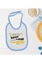 BK Kids Takun Bağa Kukari-Designed Blue Baby Bib-1