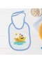 BK Kids Cute Captain-Themed Blue Baby Bodysuit and Bib Gift Set-1 - 3