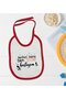 BK Kids "Everyone Looks Like Me, I'm Just Like My Aunt" Red Baby Bib with Design - 1