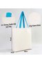 I Love Bodrum Turquoise Canvas Beach Bag with Handles, 48x40m, Printed Shoulder Bag, Shopping - 2