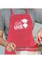 Professional "Let's Cook" Design Red Kitchen Apron, Cook's Apron, Chef's Apron, Housewarming Gift
