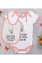 BK Kids Dad-Designed Pink Baby Bodysuit and Bib Gift Set-1, 9–12 Months