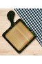 Square-Shaped Natural Wood Serving and Presentation Plate with Marble Design, Model 5 - 5