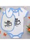 BK Kids "Hau Kafaya" Design Blue Baby Bodysuit and Bib Gift Set-1, 3–6 Months, 18454812