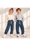 Kids' Girls' and Boys' School and Everyday Wear Unisex Jogger Pants, Petrol Blue Sweatpants, Elasticated Hem, Pockets, Drawstring, Ages 3–10