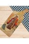 Modern Art-Inspired Rectangular Natural Wood Serving and Presentation Plate, Model 4 - 3
