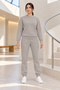 Women's 3-Ply Sweatsuit Set with Crew Neck and Fleece-Lined Insulation - 3