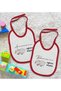 BK Kids "Grandma and Grandpa" Design Red Bib Set of 2 - 1 - 2