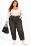 Plus-Size Women's High-Waisted, Wide-Leg, Elastic-Waist, Lace-Up, Pocketed Cotton-Stretch Fabric Denim Pants