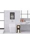 BK Home Natural Solid Wood Toilet Paper Holder and Decorative Wooden Picture Frame Set with Black Frames - 15