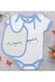 BK Kids Atatürk-Themed Blue Baby Bodysuit and Bib Gift Set-29, 3–6 Months