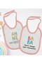 BK Kids Mom and Dad-Designed 2-Pack Pink Baby Bibs - 4 en127065
