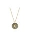 18Kt Gold Lapis Stone Moon Necklace N1YK188_dark