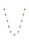 18Kt Gold Long Necklace with Black Onyx Stones N1YK64_66cm