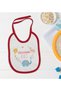 BK Kids "Honey" Design Red Baby Bib - 1