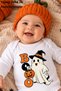 Baby Halloween-Themed Bodysuit, 100% Cotton, Pumpkin Print, Photo Shoot Costume Bodysuit - 3