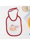 BK Kids "Sleeping Girl" Design Red Baby Bodysuit and Bib Gift Set-1, 3–6 Months - 3