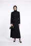 Trendy Full-Length Sleeveless Dress with Tweed Jacket, Cotton Slim Fit Belted Two-Piece Set