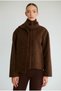 Short coat with buttoned lapels and a textured felt-like appearance - 2