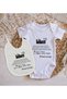 BK Kids "Happy Birthday, My Dear Dad" Designed Baby Bodysuit, Onesie, and Bib Gift Set - Model 1 9- - 2