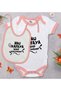 BK Kids "Hau Kafaya" Design Pink Baby Bodysuit and Bib Gift Set-1, 3–6 Months