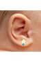 18Kt Gold Elephant Earrings for Newborns E1Y32 - 2