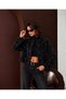 Soft Women's Short Cashmere Melton Coat with Pearl-Embellished Lining and Belt - 3